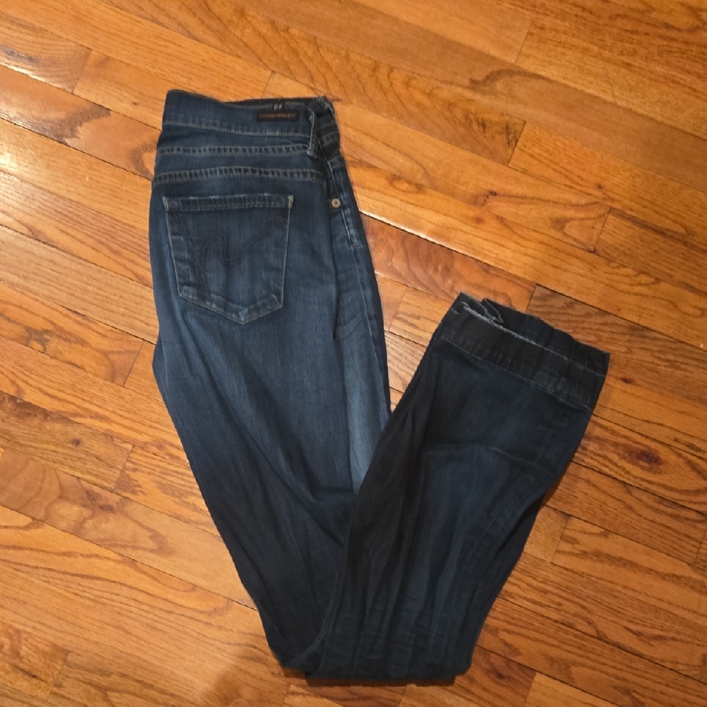 Citizens Of Humanity Dark Blue Straight Leg Jeans